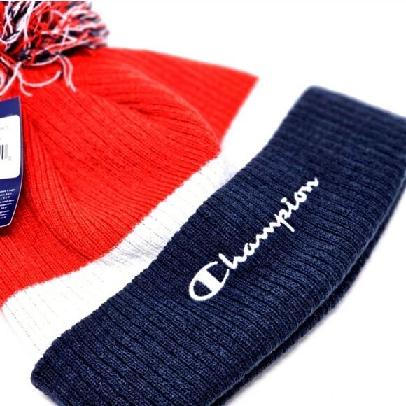 NWT Champion Beanie Pom Pom Hat Cap OSFA - Picture 4 of 4